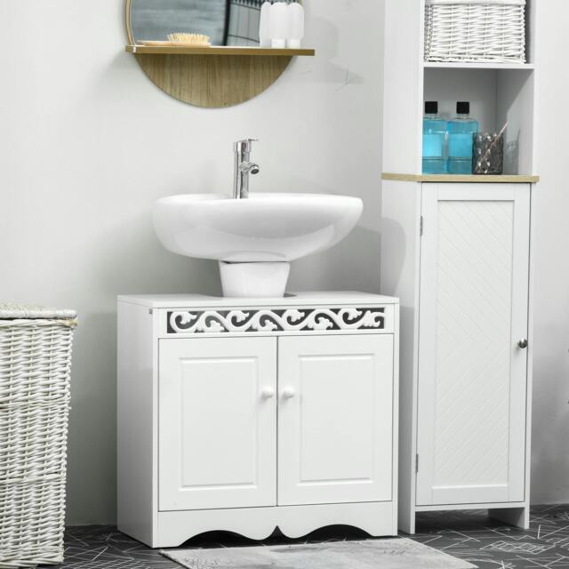 Rackhams Sink Cabinet Basin Bathroom Cupboard Shelf Storage Unit Furniture - image 1