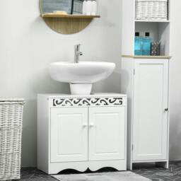 Rackhams Sink Cabinet Basin Bathroom Cupboard Shelf Storage Unit Furniture - thumbnail 1