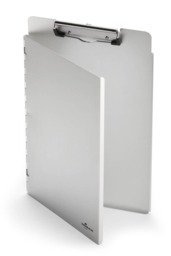 Rackhams Premium Recycled Aluminium Metal Clipboard with Cover - A4 Silver