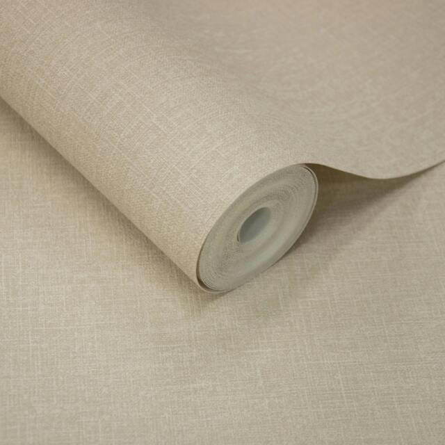 Rackhams Boutique Nursery Pure & Protect Cirrus Woven Linen Textured Antibacterial Wallpaper, Dark Beige