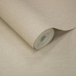 Rackhams Boutique Nursery Pure & Protect Cirrus Woven Linen Textured Antibacterial Wallpaper, Dark Beige