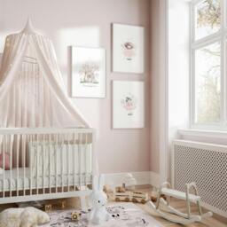 Rackhams Nursery Prints - Set of 3 wall art prints - A2 16.54 x 23.39 in / 42 x 59.4 cm - Satin Photo paper 280 gsm - Oak Frame - thumbnail 2