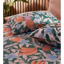 Rackhams Cypressa Floral Duvet Cover Set - Jade - King - Jade - 50% Cotton/50% Polyester - thumbnail 2