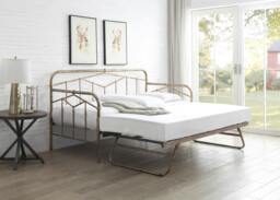 Rackhams Axton 3ft Day Bed Antique Bronze Metal Bed Frame - Single - Antique Bronze - Day Bed