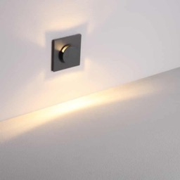 Rackhams 3 Watt Black Recessed Outdoor Wall Light - thumbnail 2