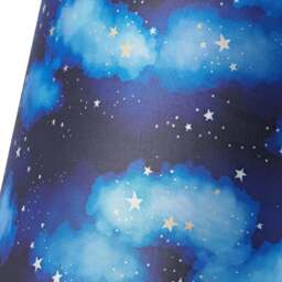 Rackhams Modern Navy Blue Childrens Lamp Shade with Bright Gold Stars and White Clouds - thumbnail 3