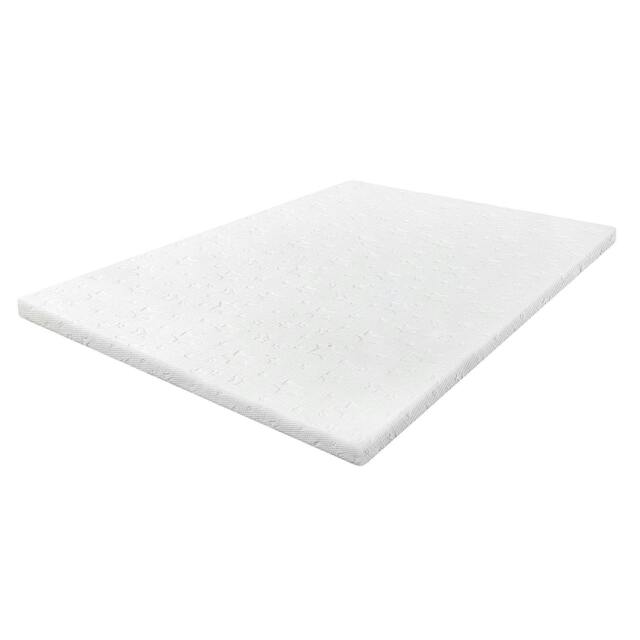 Rackhams Double Mattress Topper 5cm Memory Foam Bamboo Charcoal Washable Non Slip - image 1