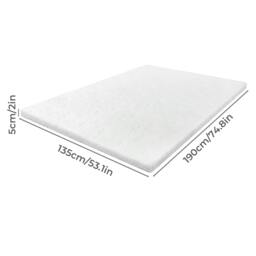 Rackhams Double Mattress Topper 5cm Memory Foam Bamboo Charcoal Washable Non Slip - thumbnail 3