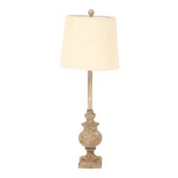 Rackhams Chiaro Candlestick Table Lamp - Brown - One Size - Brown - 100% Mixed