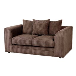 Rackhams Dylan Jumbo Cord 3+2 Seater Fabric Sofa in Chocolate - 3 Seater & 2 Seater Set - thumbnail 3