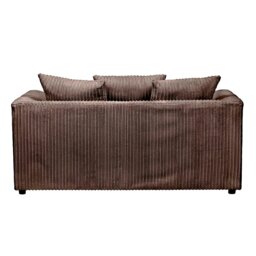 Rackhams Dylan Jumbo Cord 3+2 Seater Fabric Sofa in Chocolate - 3 Seater & 2 Seater Set - thumbnail 5