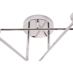 Rackhams Industrial Designer Styled Polish Chrome Ceiling Light with Straight Metal Arms - thumbnail 5