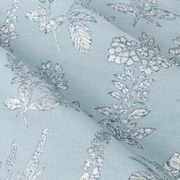 Rackhams Nature Sophia Jacquard Floral Eyelet Curtains - Blue - 117cm x 137cm - Blue - 100% Polyester - thumbnail 2