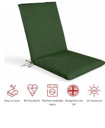 Rackhams SP Range Low Back Recliner Pad Garden Cushion - TERRACOTTA - thumbnail 2