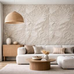 Rackhams Light Stone Crushed Texture PU Wall Panel Pack of 3 – Crushed Texture - thumbnail 1