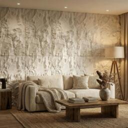 Rackhams Light Stone Crushed Texture PU Wall Panel Pack of 3 – Crushed Texture - thumbnail 6