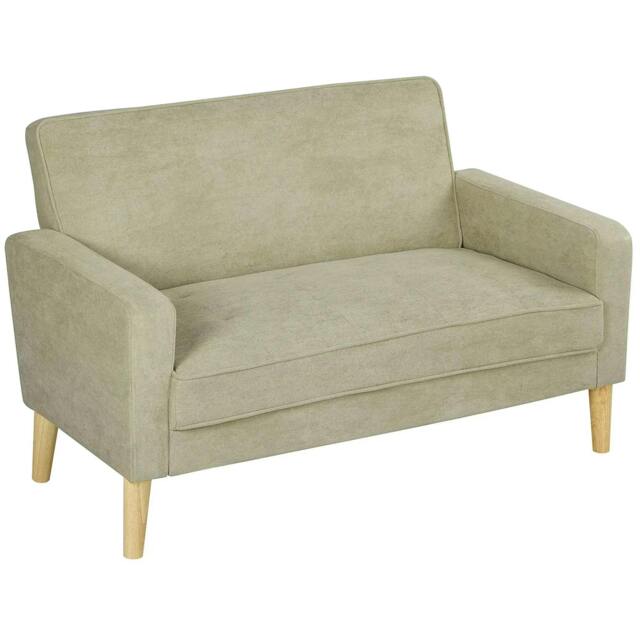 Rackhams Two-Seater Velvet-Feel Sofa - Beige