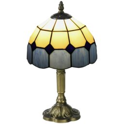 Rackhams Antique Table Lamp, for Bedroom Bedside, Blue - thumbnail 2