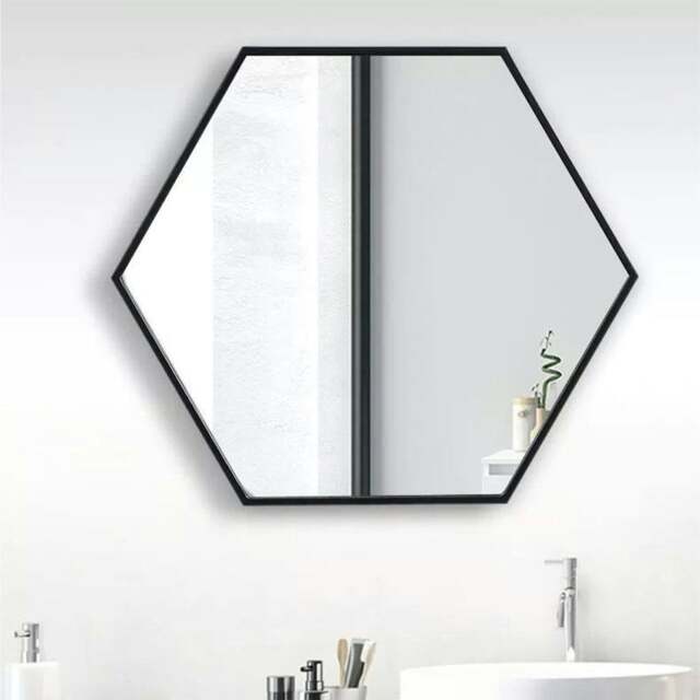 Rackhams Wall Mounted Modern Hexagon Vanity Mirror for Living Room Bathroom - image 1