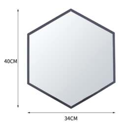 Rackhams Wall Mounted Modern Hexagon Vanity Mirror for Living Room Bathroom - thumbnail 4
