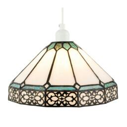 Rackhams Chic 1920s Shabby Chic Pendant Light Shade with Metal Scrollwork Decor - thumbnail 2