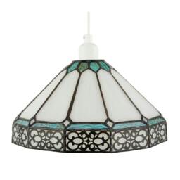 Rackhams Chic 1920s Shabby Chic Pendant Light Shade with Metal Scrollwork Decor - thumbnail 1
