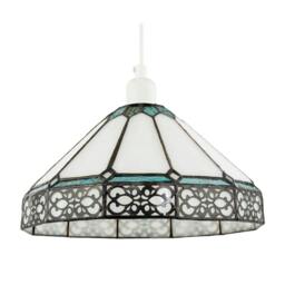 Rackhams Chic 1920s Shabby Chic Pendant Light Shade with Metal Scrollwork Decor - thumbnail 3