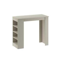 Rackhams Swallow Modern Kitchen Bar Dining Table with 4-Tier Storage Shelves H 102cm - Anthracite Grey - thumbnail 3