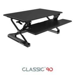 Rackhams 90 Dual Monitor Standing Desk Converter - Black