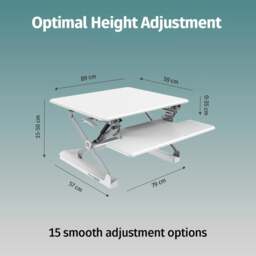 Rackhams 90 Dual Monitor Standing Desk Converter - Black - thumbnail 4