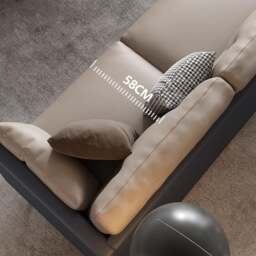 Rackhams Noel L311 Two Seater Sofa, Armchair, Leathaire - Grey - Armchair - thumbnail 5