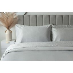 Rackhams Embroidered Detail Egyptian Cotton Pillowcase - Platinum - 75cm x 50cm - Platinum - 100% Egyptian Cotton - thumbnail 2