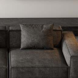 Rackhams Hoshi HB12 Three Seater Corner, Four Seater Corner Sofa, Leathaire - Left Hand Facing - Three Seater Corner 265cm - Dark Grey - thumbnail 6