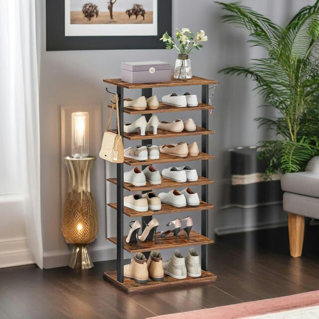 Rackhams 8 Tier Wide Shoe Rack - image 1