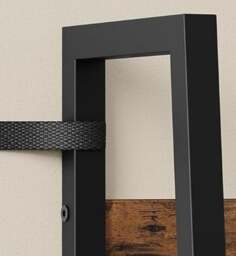 Rackhams Industrial 4-Tier Ladder Shelf, Rustic Brown & Black Bookcase for Living Room or Office - thumbnail 4