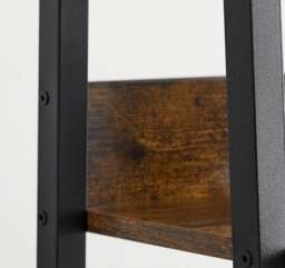 Rackhams Industrial 4-Tier Ladder Shelf, Rustic Brown & Black Bookcase for Living Room or Office - thumbnail 5