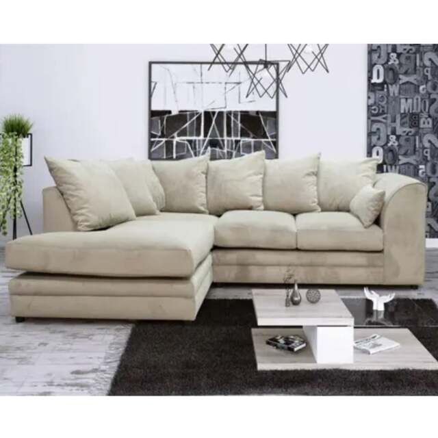 Rackhams Fernando Fabric Left Hand Corner Sofa Set - Beige - image 1