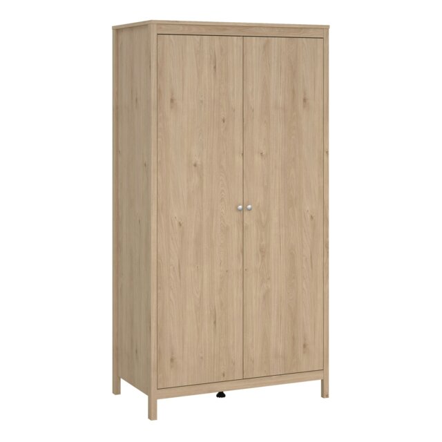 Rackhams Madrid Wardrobe with 2 Doors in Jackson Hickory Oak - Brown - Malemine - 1 - image 1