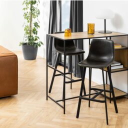 Rackhams I_Oregon Bar Chair in Black Set of 2 - 1 - thumbnail 4