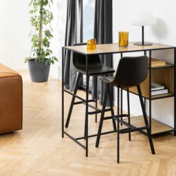 Rackhams I_Oregon Bar Chair in Black Set of 2 - 1 - thumbnail 5