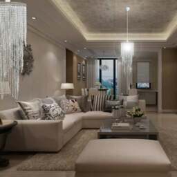 Rackhams Crystal Pendant Chandelier 26 x 70 cm - thumbnail 6