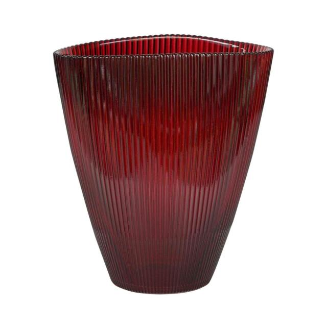 Rackhams Ribbed Vase - Burgundy - image 1