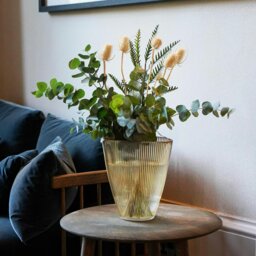Rackhams Ribbed Vase - Burgundy - thumbnail 2