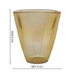 Rackhams Ribbed Vase - Burgundy - thumbnail 6