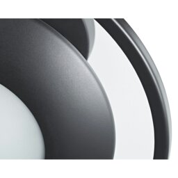 Rackhams Modern Designer Semi Flush LED Ceiling Light Fitting in Matte Black - thumbnail 4
