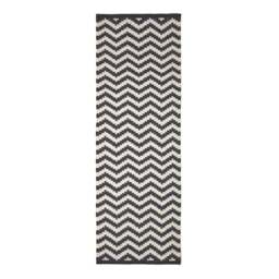 Rackhams Casablanca Handwoven Zig Zag Pattern Dark Blue and White Cotton Kilim Rug - 120 x 170 cm - thumbnail 3