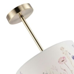 Rackhams Classic Antique Brass Ceiling Light Fixture to Showcase Lamp Shades - thumbnail 4