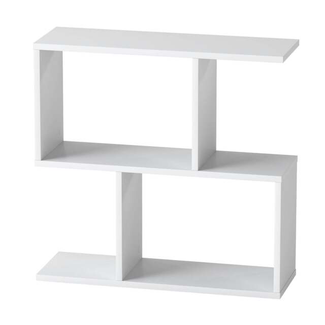 Rackhams Sofa Side Table Modern Bedside Table Plant Stand Wooden for Small Space - White - image 1