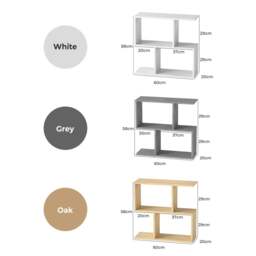 Rackhams Sofa Side Table Modern Bedside Table Plant Stand Wooden for Small Space - White - thumbnail 5