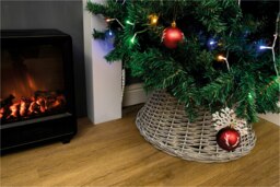 Rackhams Christmas Wicker Tree Skirt, Small - thumbnail 4